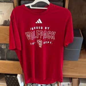 Adidas Red Wolfpack Short Sleeve Tee